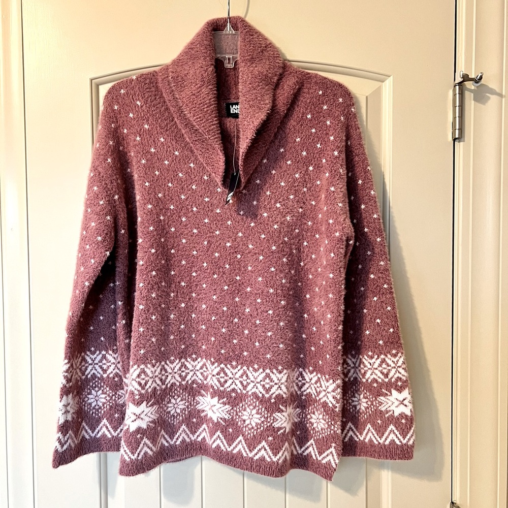 NWT Lands End Women’s Size Medium Cowl Neck Sweater